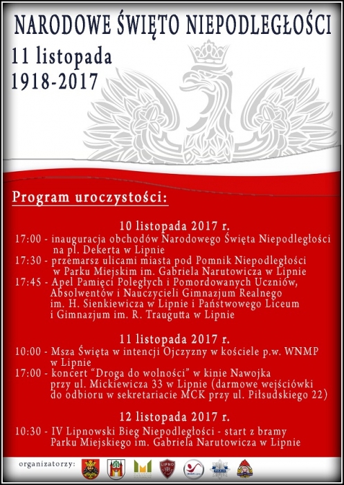 NARODOWE ŚWIĘTO NIEPODLEGŁOŚCI 2017